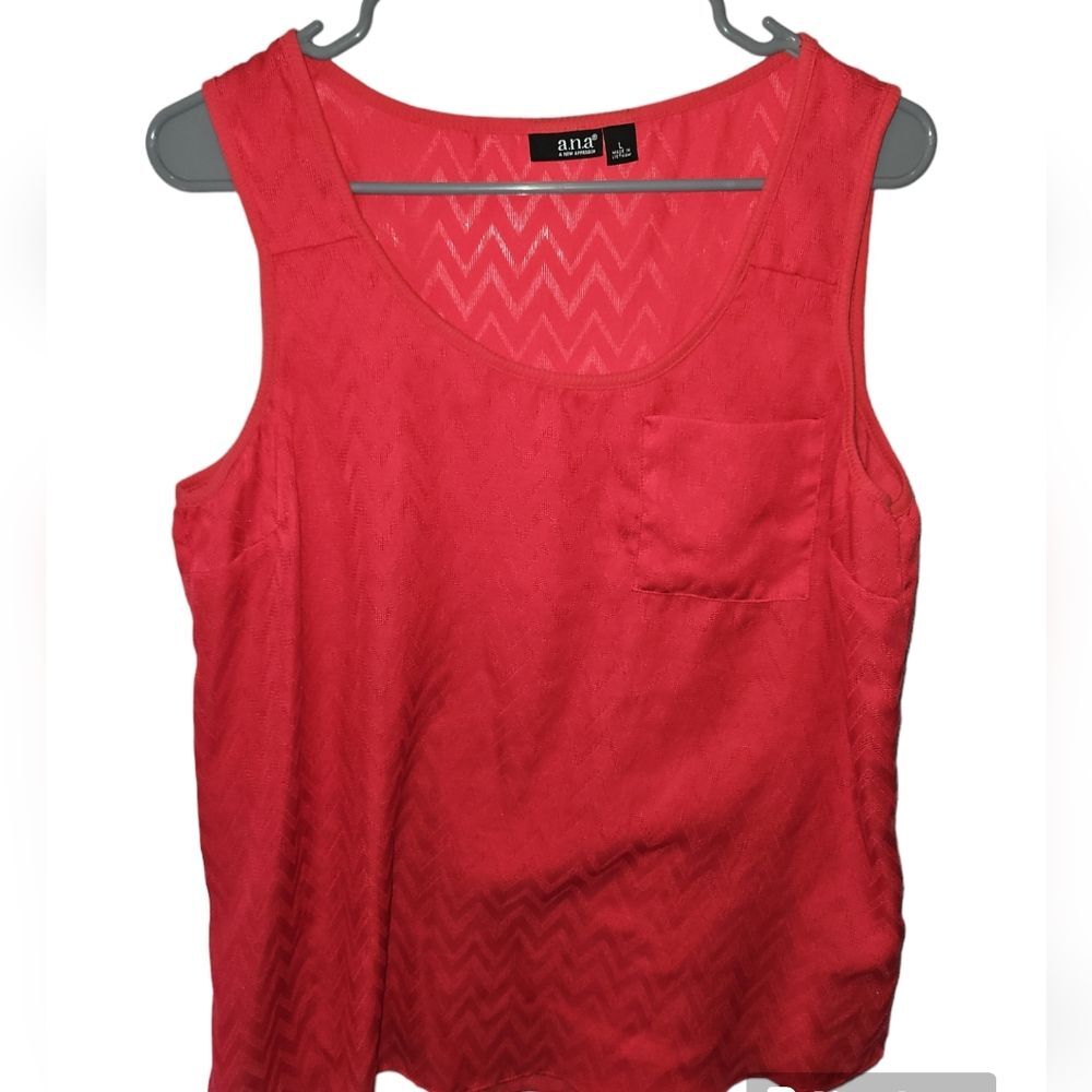 A.N.A Women's L Pocket Tank Top